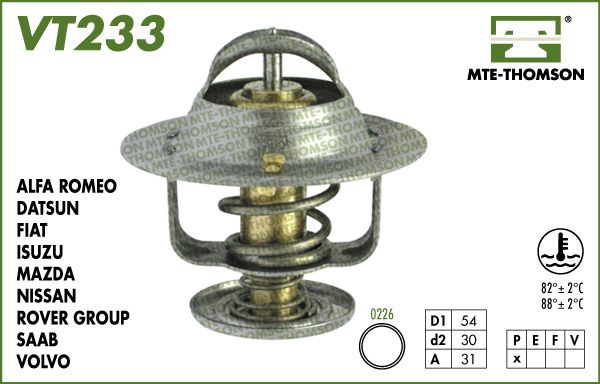 Termostat, środek chłodzący MTE-THOMSON VT233.82