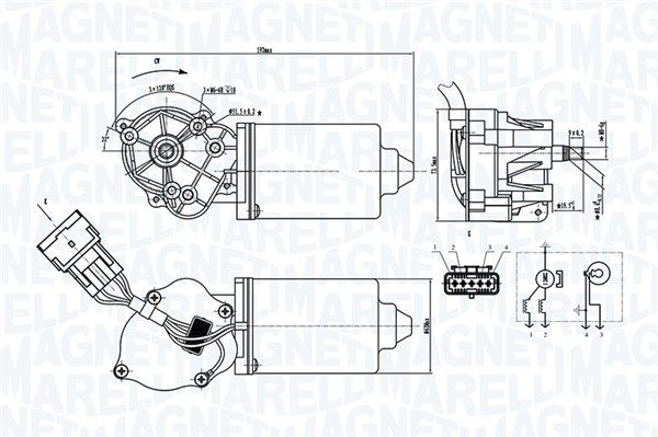 Silnik wycieraczek MAGNETI MARELLI 064372000010