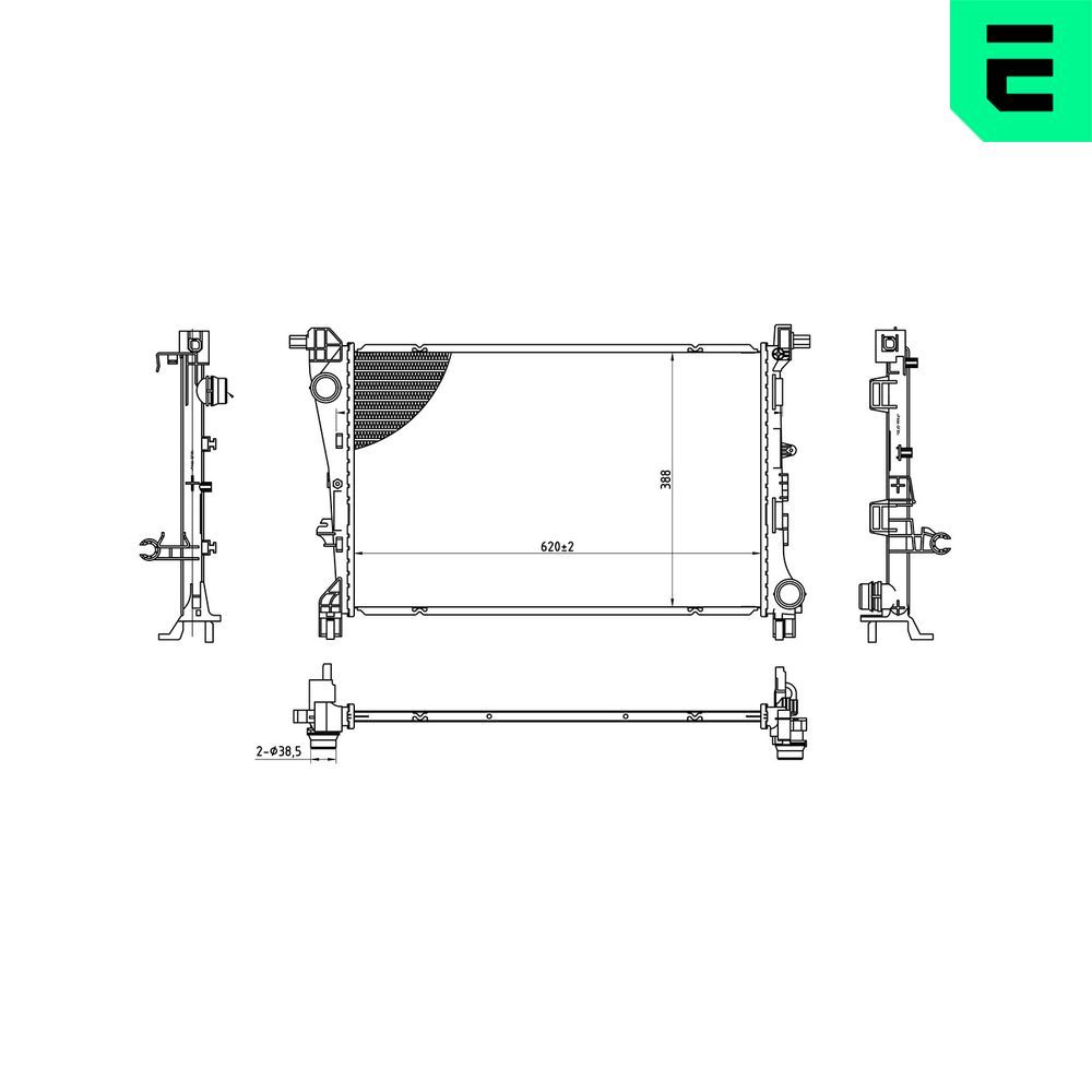 Radiator, racire motor ERA 673091