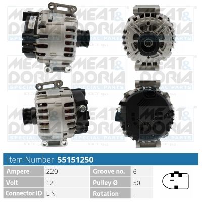 Alternator MEAT & DORIA 55151250