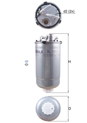 Palivový filter MAHLE KL 157/1D