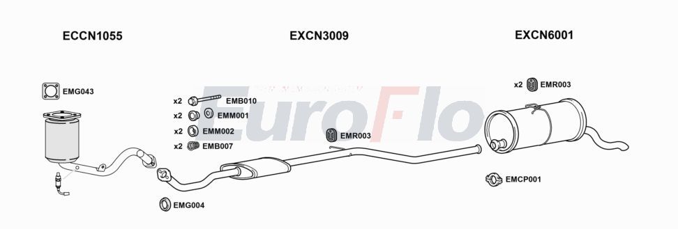 Układ wydechowy EUROFLO CNBERM146001C