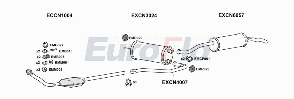 Układ wydechowy EUROFLO CNBX193008B
