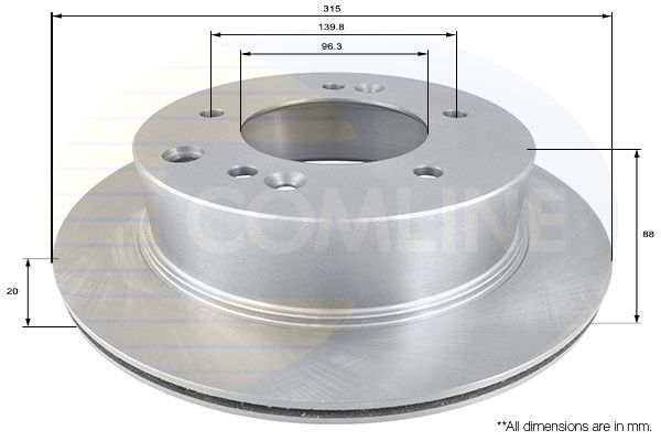 Tarcza hamulcowa COMLINE ADC1088V