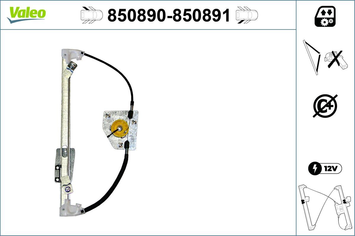 Mecanism actionare geam VALEO 850890