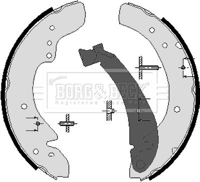 Zestaw szczęk hamulcowych BORG & BECK BBS6195