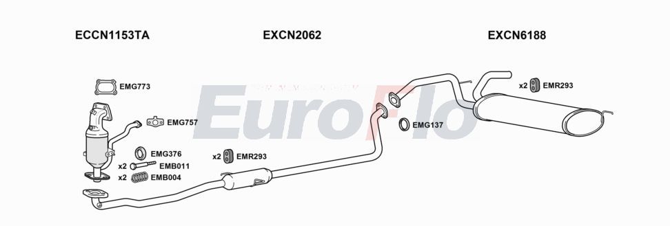 Układ wydechowy EUROFLO CNC1101008A00