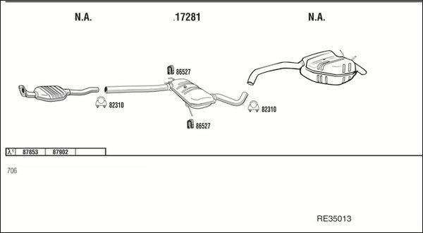 Układ wydechowy WALKER RE35013