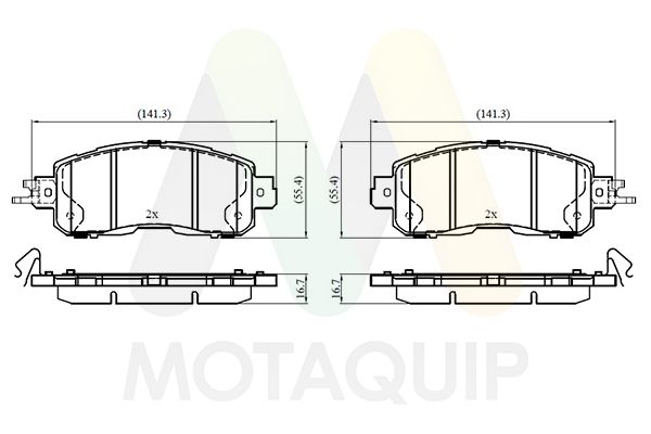 set placute frana,frana disc MOTAQUIP LVXL2097