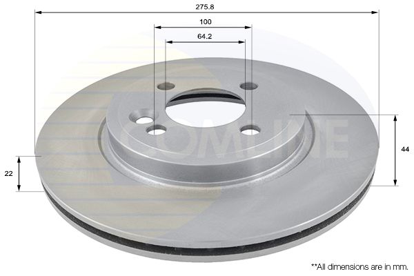Tarcza hamulcowa COMLINE ADC1713V