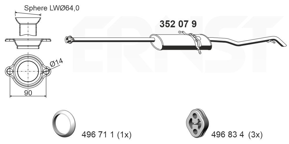 Toba esapament finala ERNST 352079