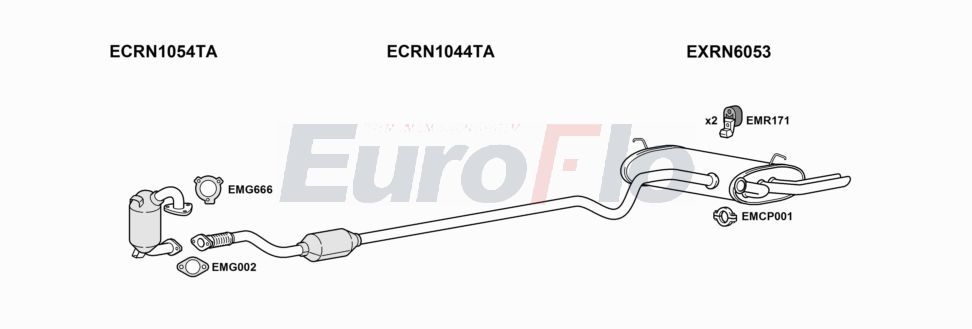 Układ wydechowy EUROFLO RNLAG22D1008A00