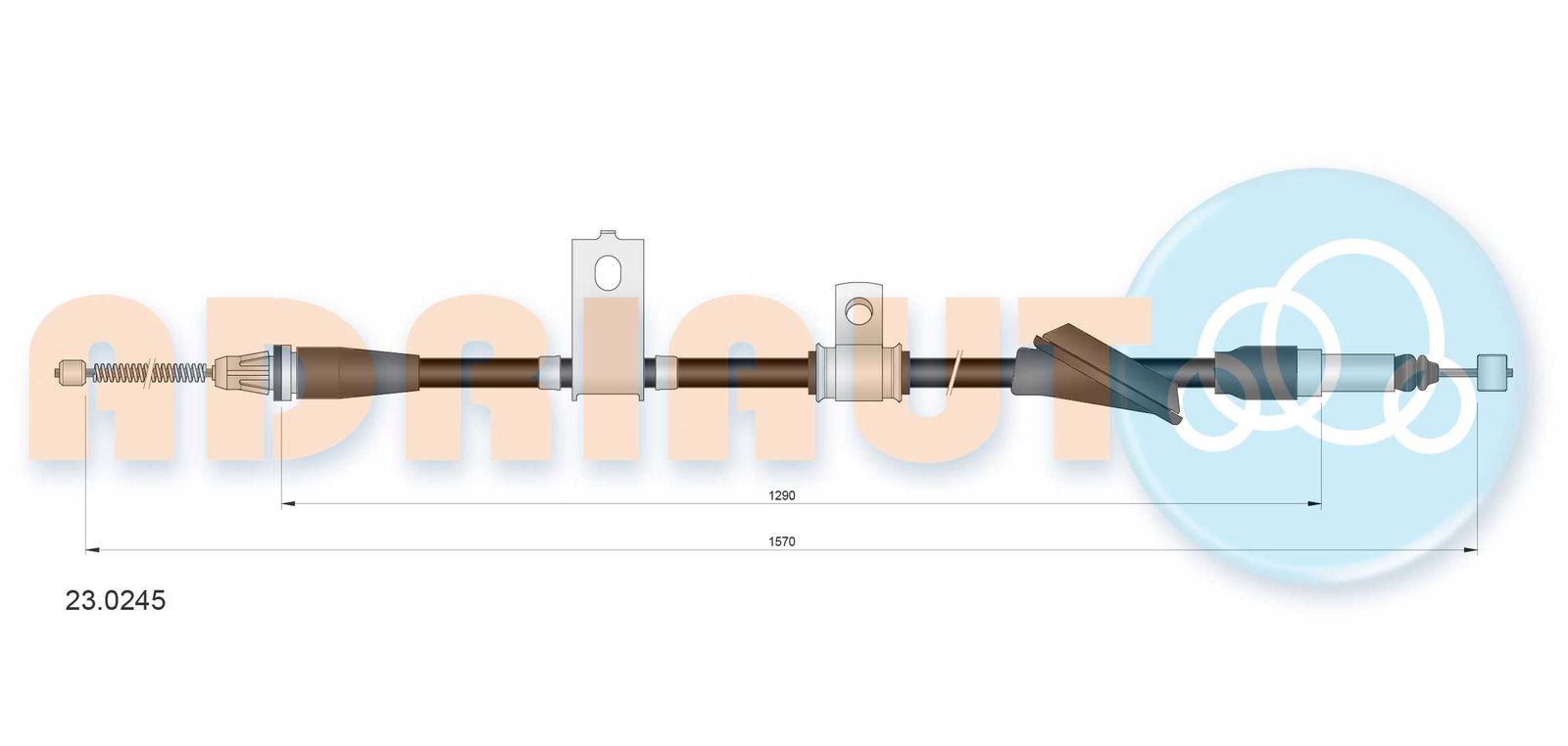 Cablu, frana de parcare ADRIAUTO 23.0245