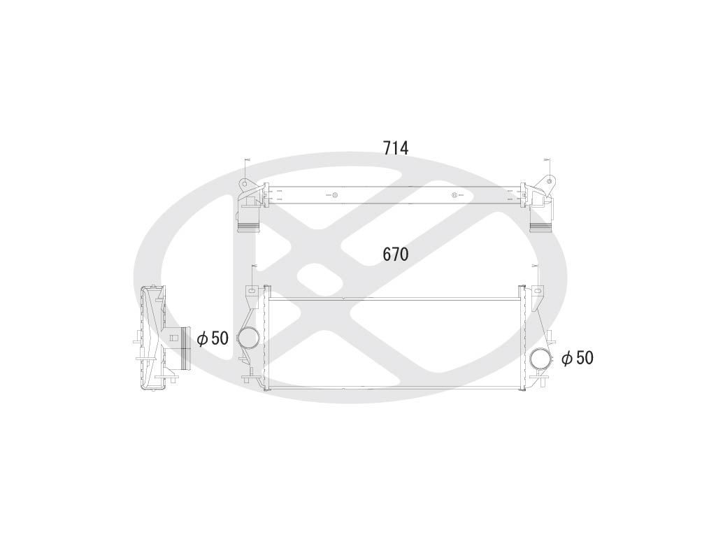 Intercooler, compresor KOYORAD IA610129