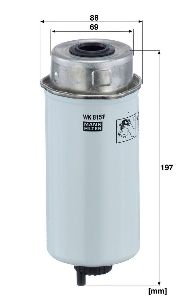 Levně Palivový filtr MANN-FILTER WK 8151