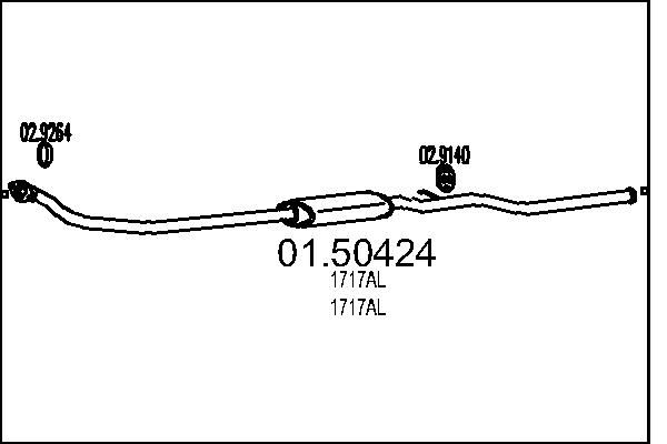 Tłumik środkowy MTS 01.50424