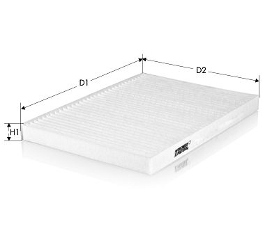 Filtr, wentylacja przestrzeni pasażerskiej TECNECO FILTERS CK1245