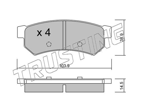 Zestaw klocków hamulcowych, hamulce tarczowe TRUSTING 863.0