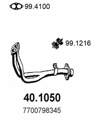 Rura wydechowa ASSO 40.1050