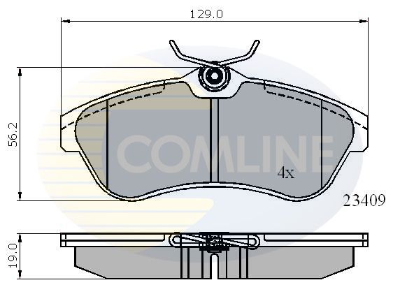 Zestaw klocków hamulcowych, hamulce tarczowe COMLINE CBP01146