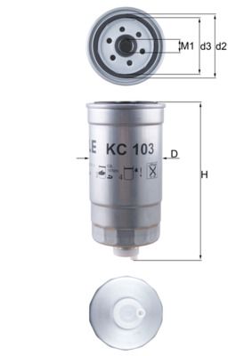 Palivový filter MAHLE KC 103