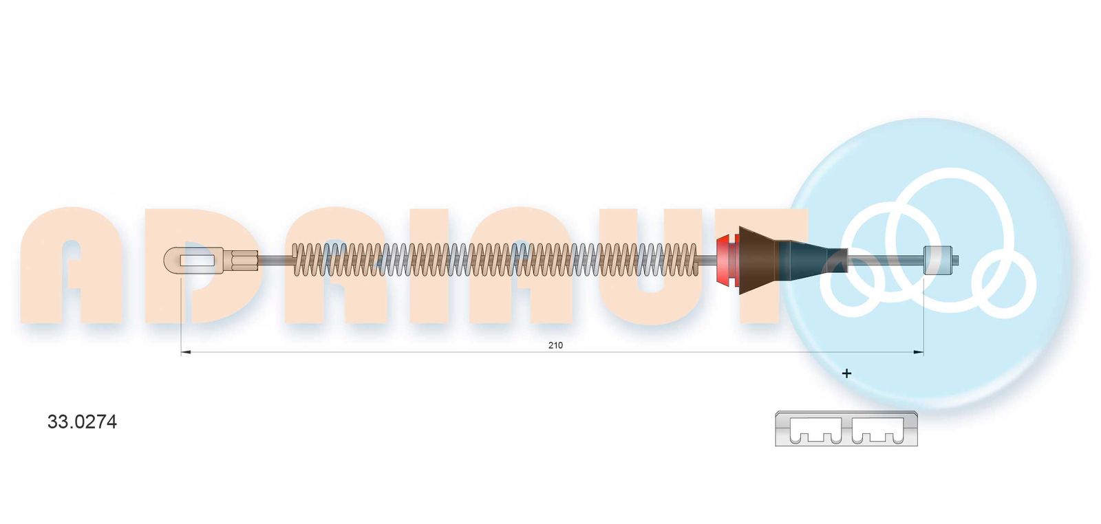 Cablu, frana de parcare ADRIAUTO 33.0274