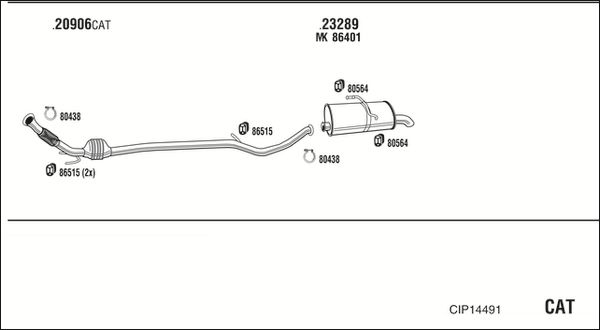 Układ wydechowy WALKER CIP14491