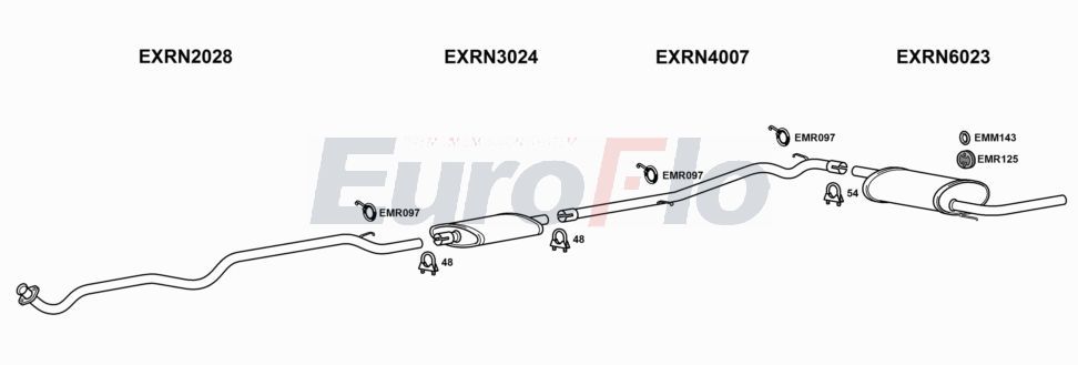 Układ wydechowy EUROFLO RNTRA21D7001A00
