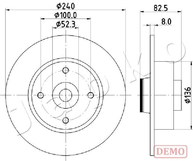 Tarcza hamulcowa JAPKO 610712C