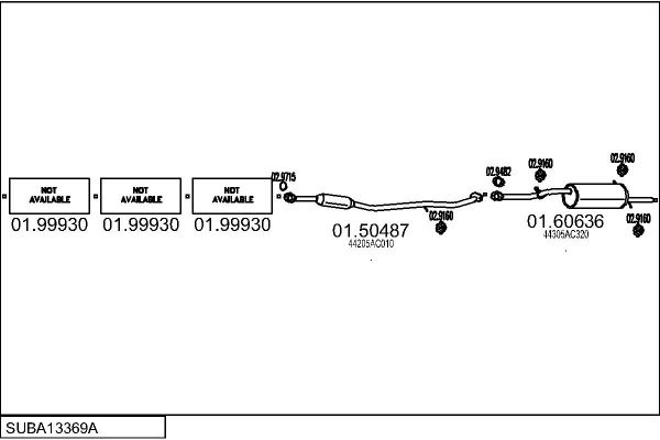 Układ wydechowy MTS SUBA13369A004444