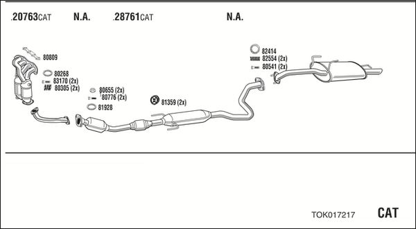 Układ wydechowy WALKER TOK017217