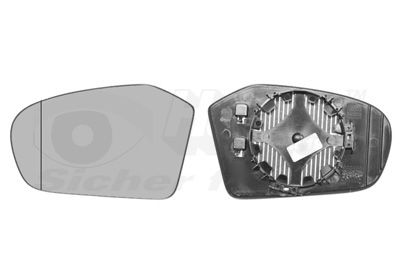 Sticla oglinda, oglinda retrovizoare exterioara VAN WEZEL 3017837