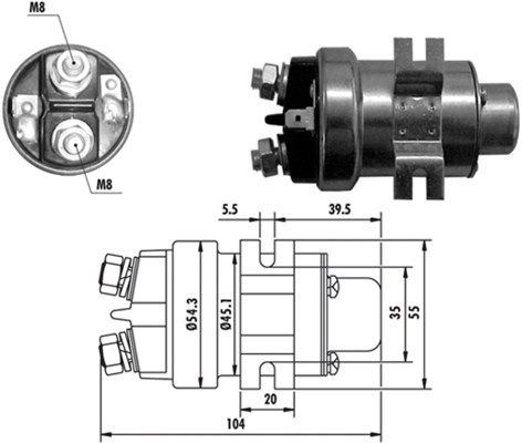 Elektromagnetický spínač, startér MAGNETI MARELLI 940113050018