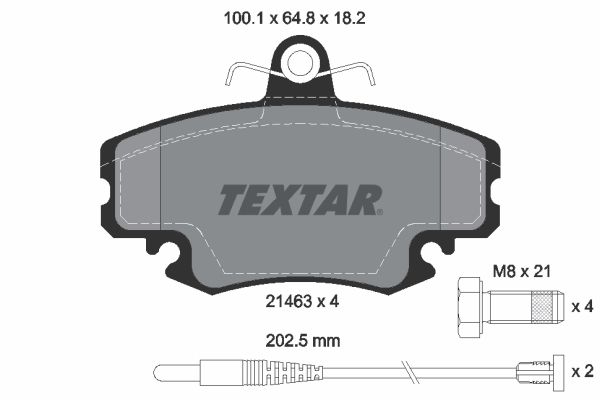 Sada brzdových platničiek kotúčovej brzdy TEXTAR 2146304
