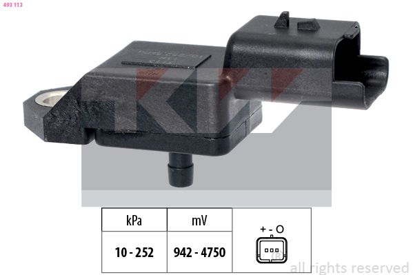 Czujnik ciśnienia powietrza, adaptacja wysokościowa KW 493 113