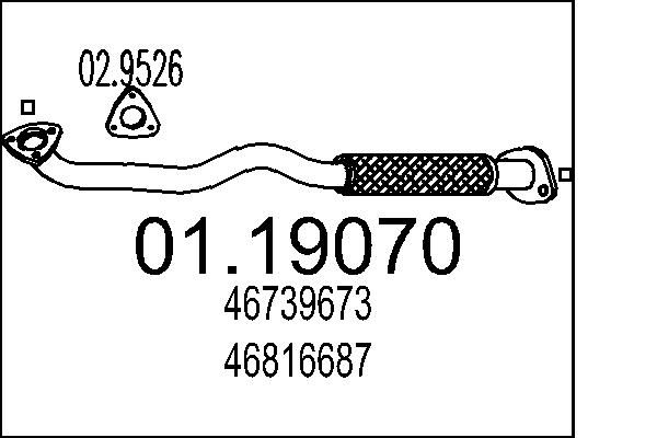 Racord evacuare MTS 01.19070