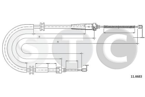 Cięgło, hamulec postojowy STC T483116