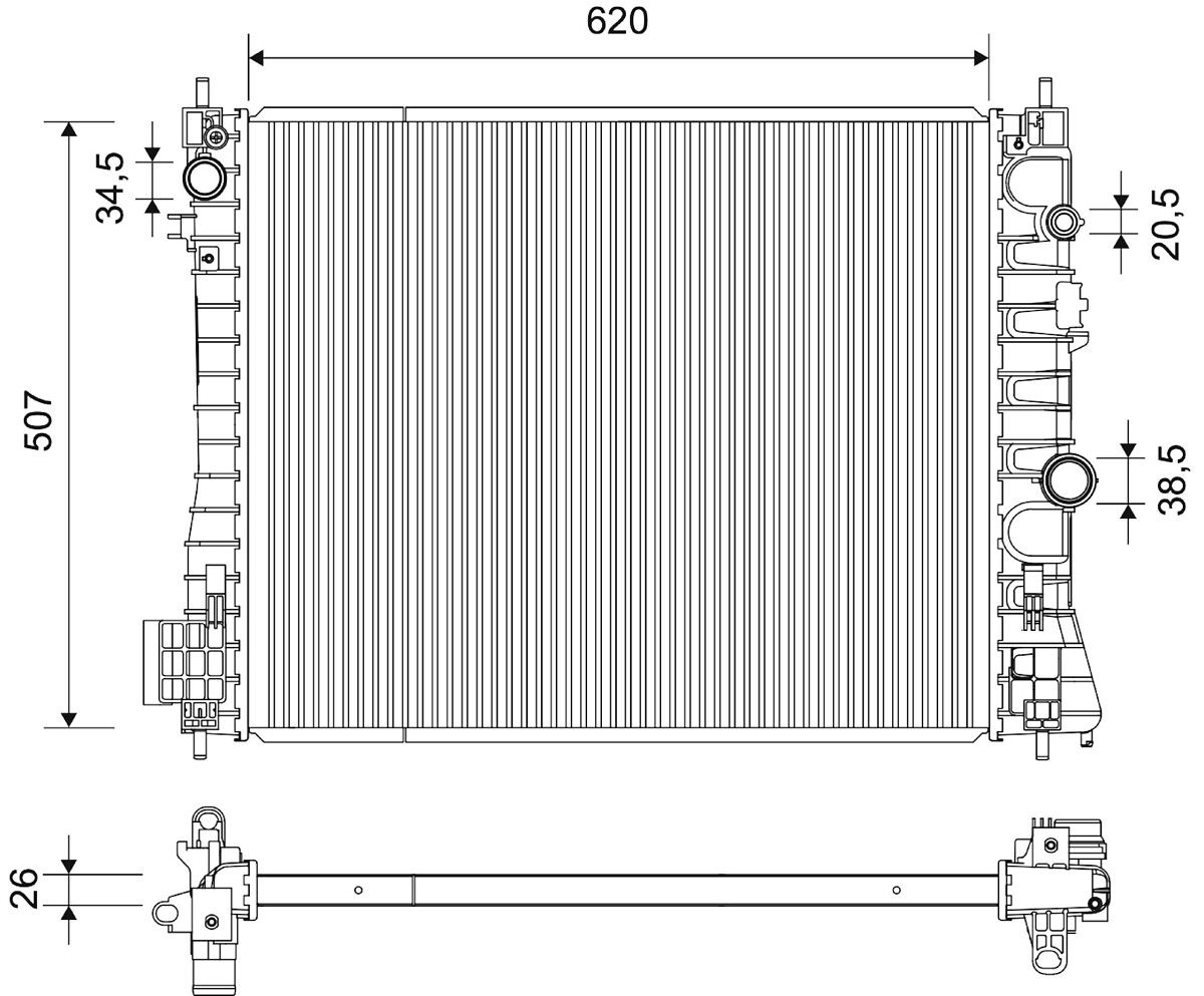 Radiateur, refroidissement du moteur