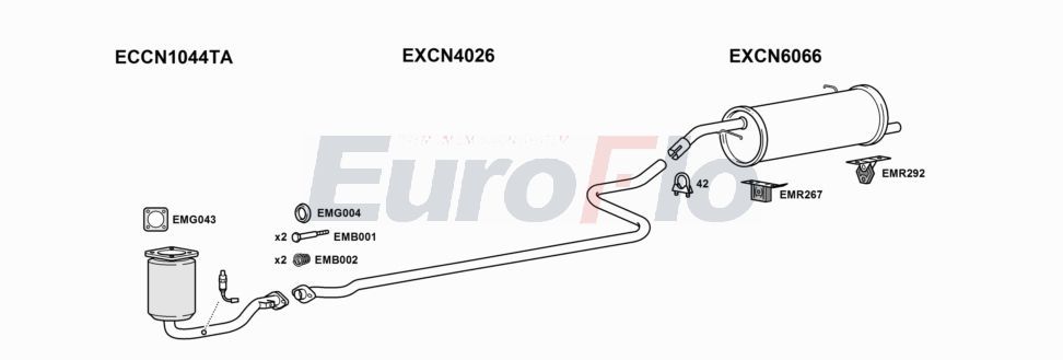 Układ wydechowy EUROFLO CNC3111001A00