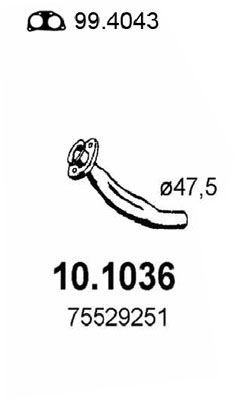 Rura wydechowa ASSO 10.1036