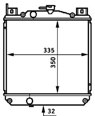 Levně Chladič, chlazení motoru MAHLE CR 655 000S
