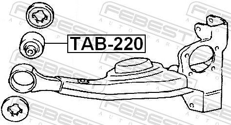 Levně Uložení, řídicí mechanismus FEBEST TAB-220