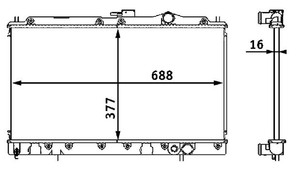 Chłodnica, układ chłodzenia silnika MAHLE CR 197 000S