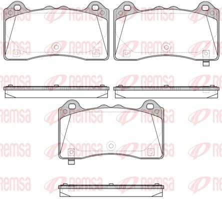 Sada brzdových destiček, kotoučová brzda REMSA 1736.02