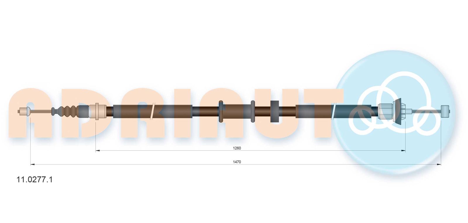 Cablu, frana de parcare ADRIAUTO 11.0277.1