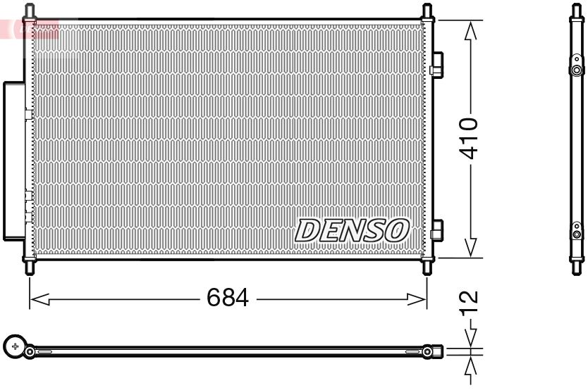Kondenzátor, klimatizace DENSO DCN40027