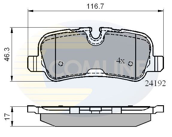 Zestaw klocków hamulcowych, hamulce tarczowe COMLINE CBP02021