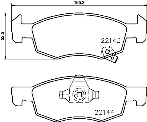 Sada brzdových destiček, kotoučová brzda HELLA PAGID 8DB 355 023-261