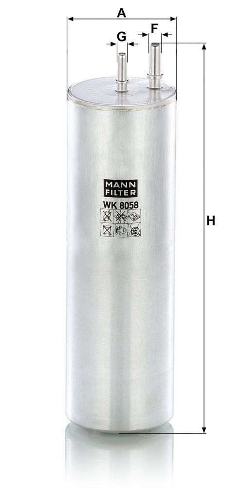 Levně Palivový filtr MANN-FILTER WK 8058