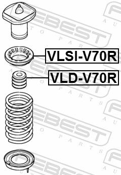 Levně Zarážka, odpružení FEBEST VLD-V70R